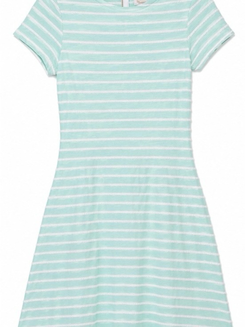 Sail to Sable Mint and White Striped Short-Sleeve Dress